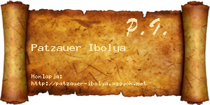 Patzauer Ibolya névjegykártya