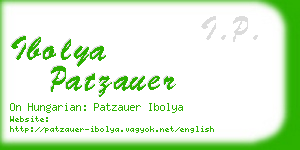 ibolya patzauer business card